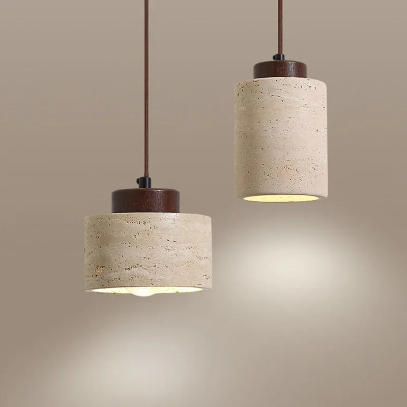 Suspension luminaire en Pierre Naturelle Wabi-Sabi Moderne