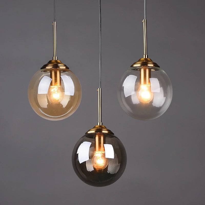 Modern Glass & Metal Pendant Light – Nordic Luxury Design