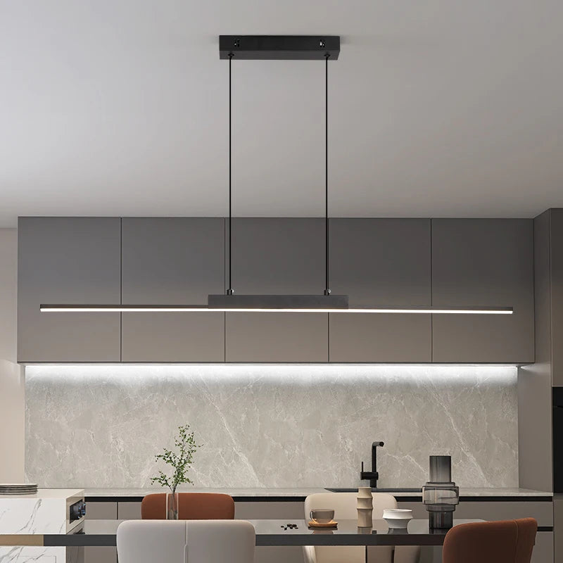 Modern Dimmable Long LED Pendant Light
