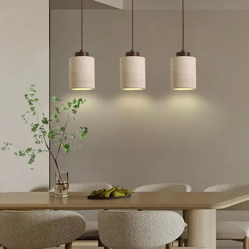 Suspension luminaire en Pierre Naturelle Wabi-Sabi Moderne