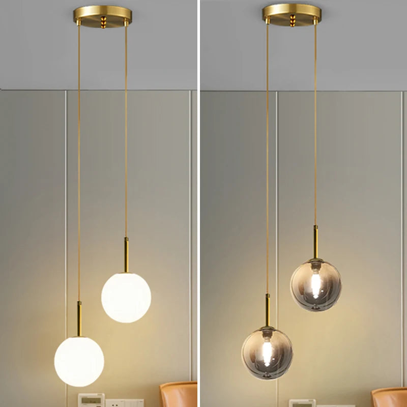 Suspension en verre – Style nordique moderne globe simple