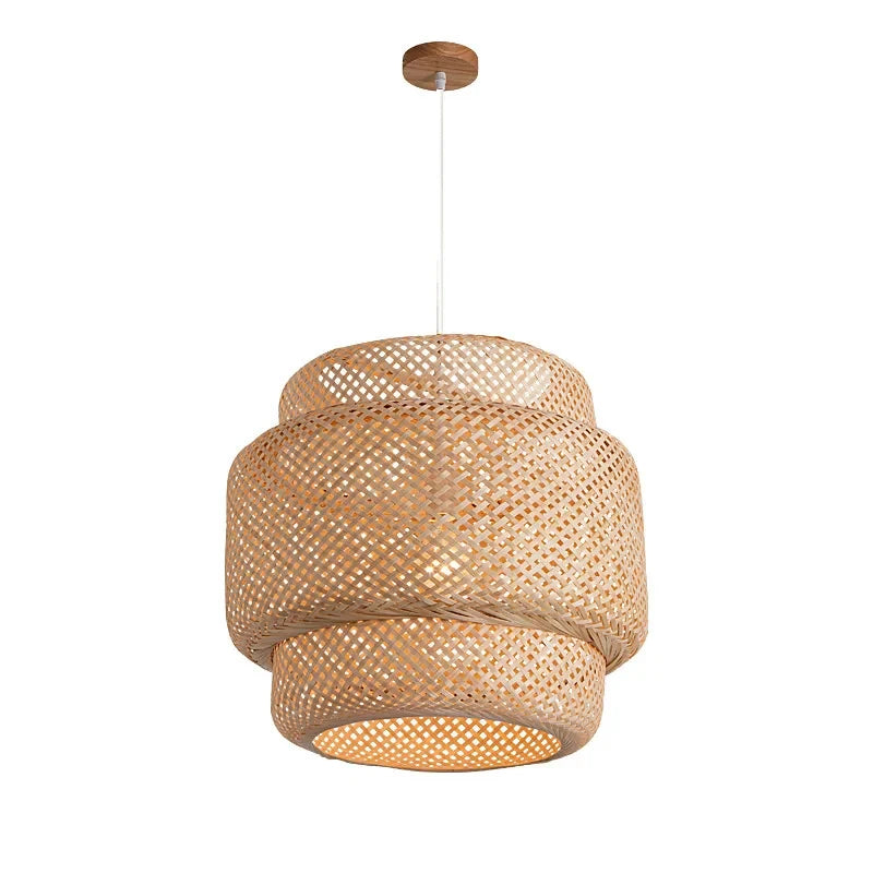 Woven Rattan Pendant Light – Natural Japandi Style