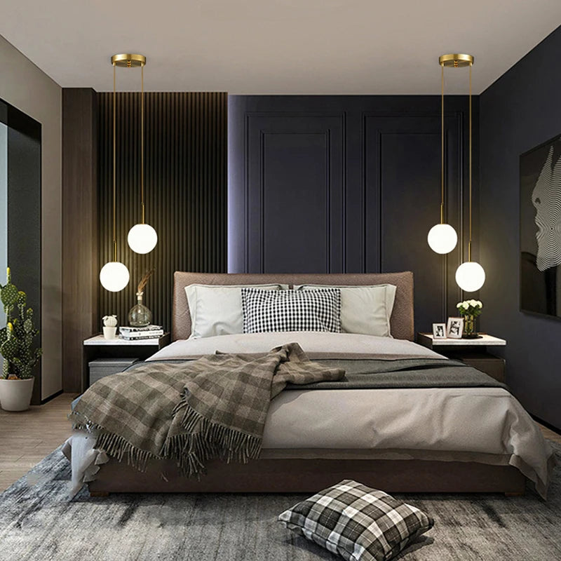 Single Globe Glass Pendant Light – Modern Nordic Style