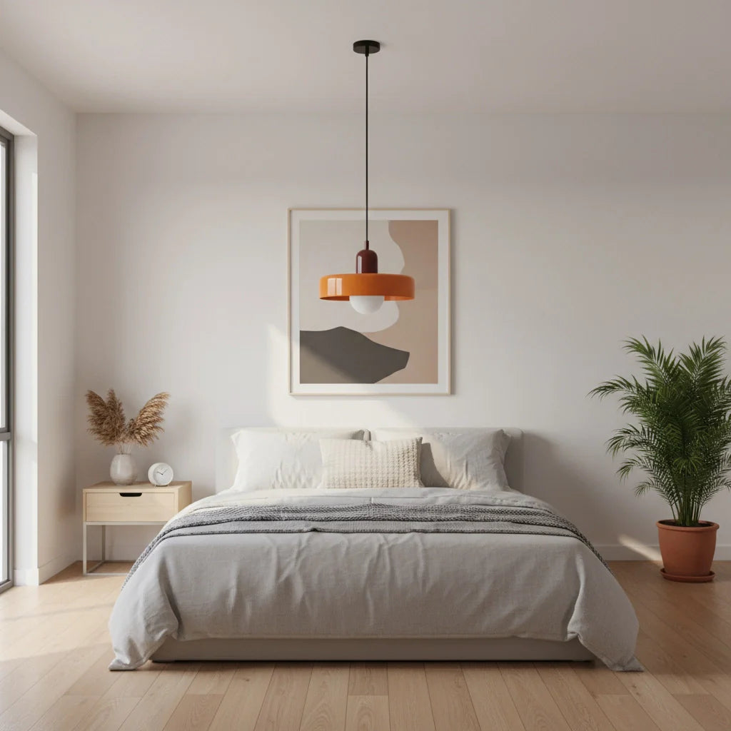 Hand-Blown Glass Pendant Light – Nordic Retro Modern Design