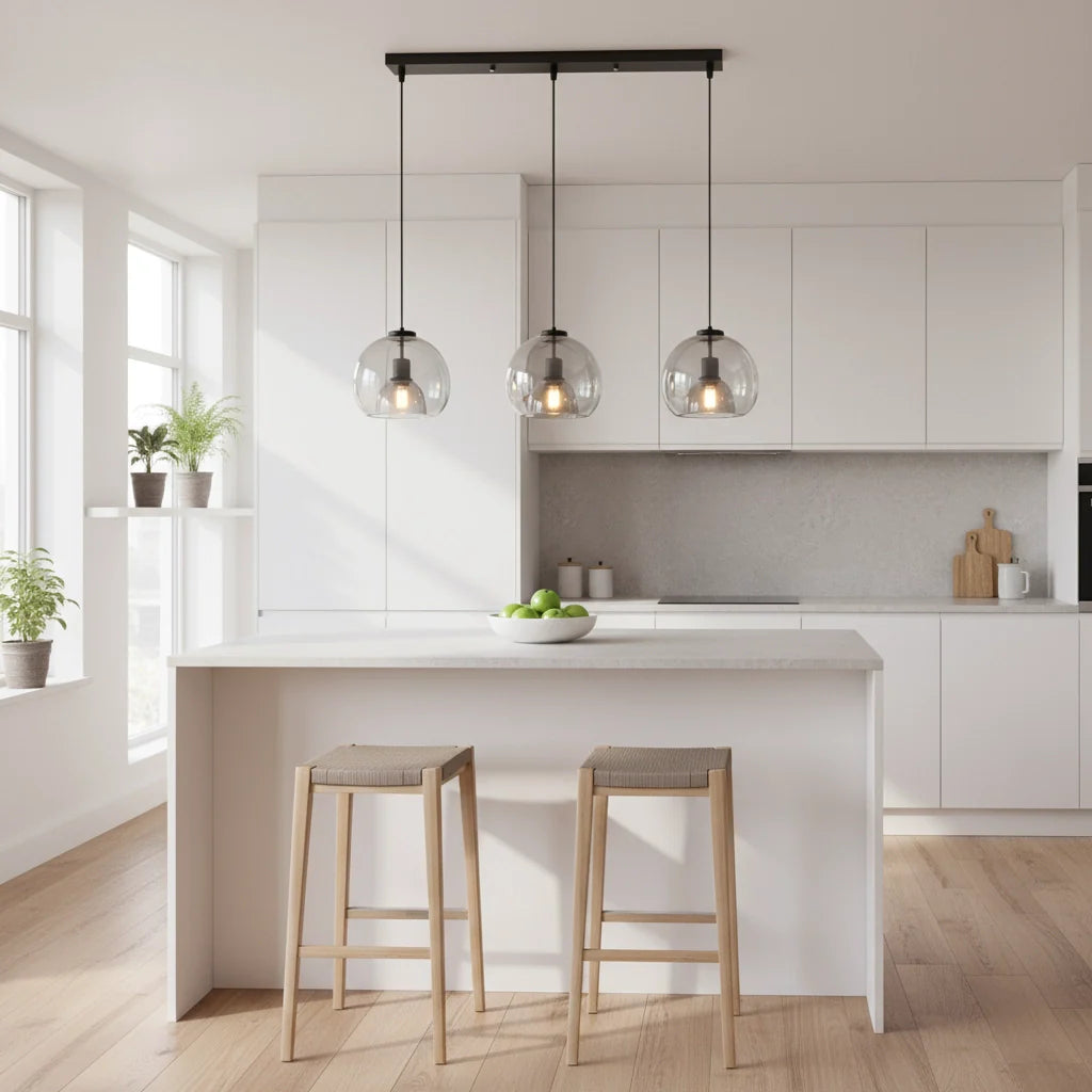 Hand-Blown Glass Pendant Light – Modern Art Deco Style