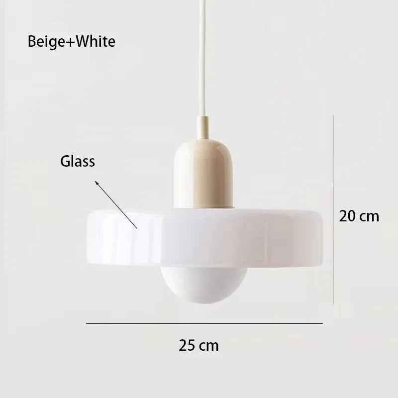 Hand-Blown Glass Pendant Light – Nordic Retro Modern Design