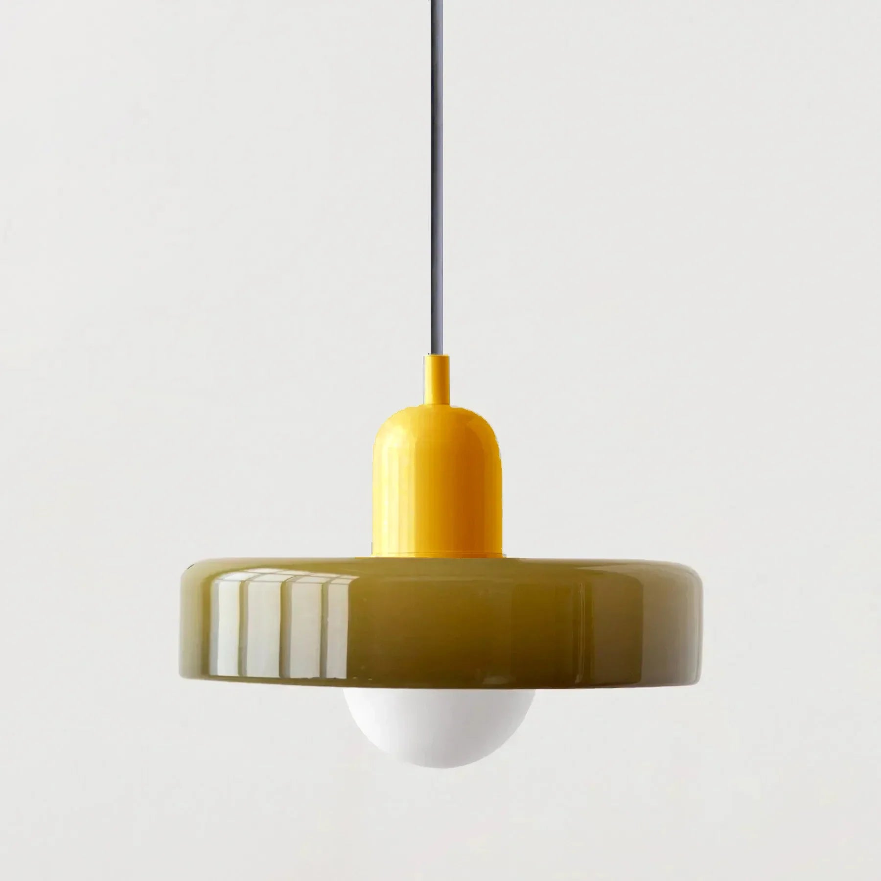Hand-Blown Glass Pendant Light – Nordic Retro Modern Design