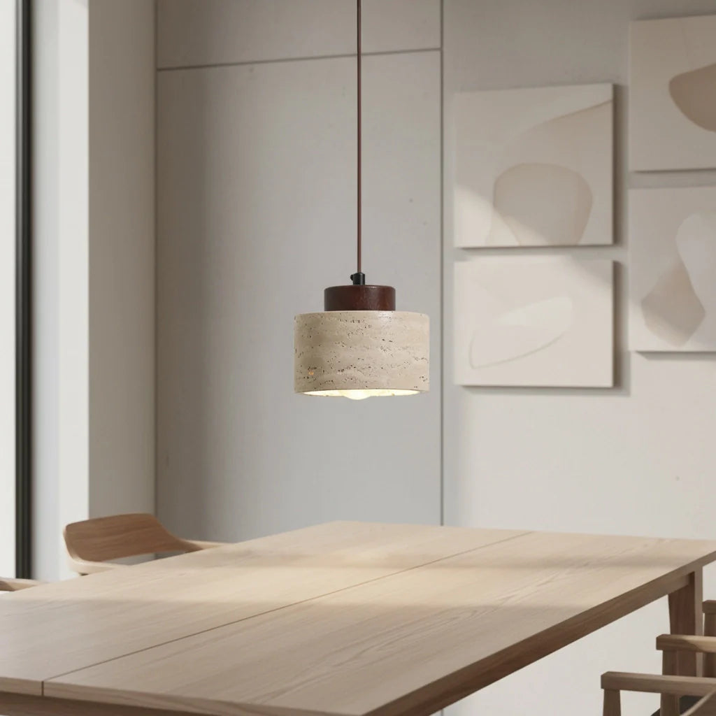 Natural Stone Wabi-Sabi Modern Pendant Light
