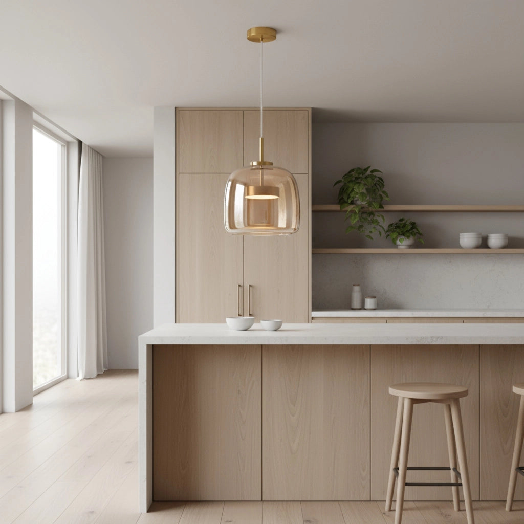 Suspension en verre soufflé – Style nordique moderne