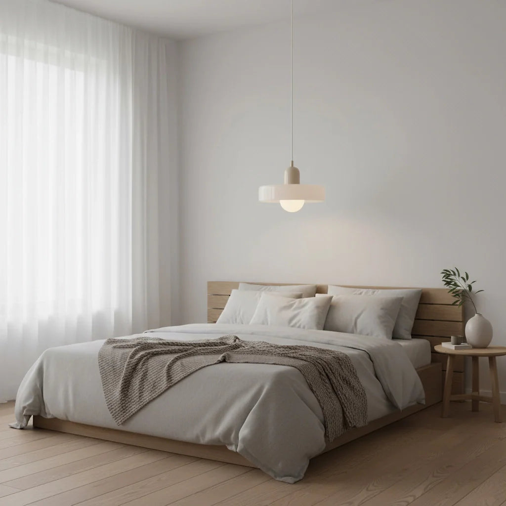 Hand-Blown Glass Pendant Light – Nordic Retro Modern Design