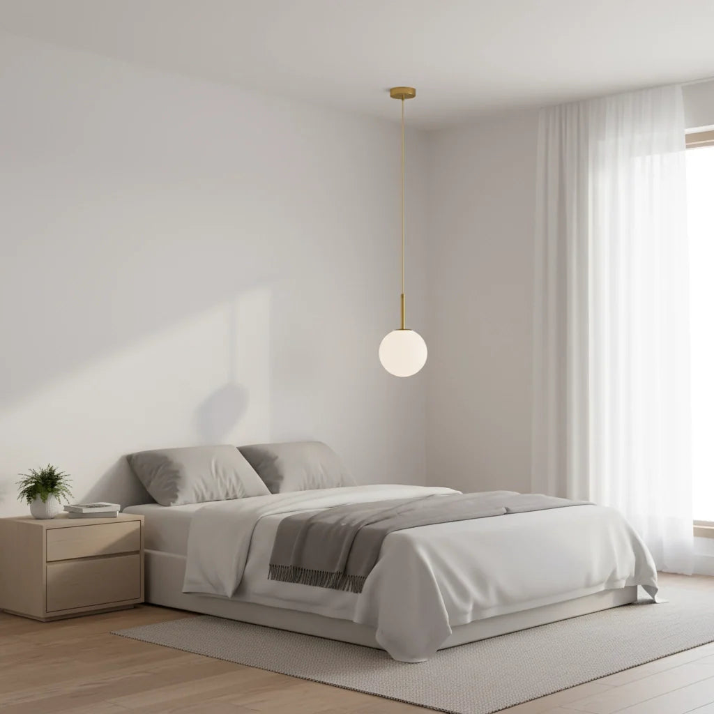 Single Globe Glass Pendant Light – Modern Nordic Style
